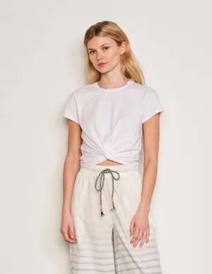 Sundry Twist Tee in Optic White