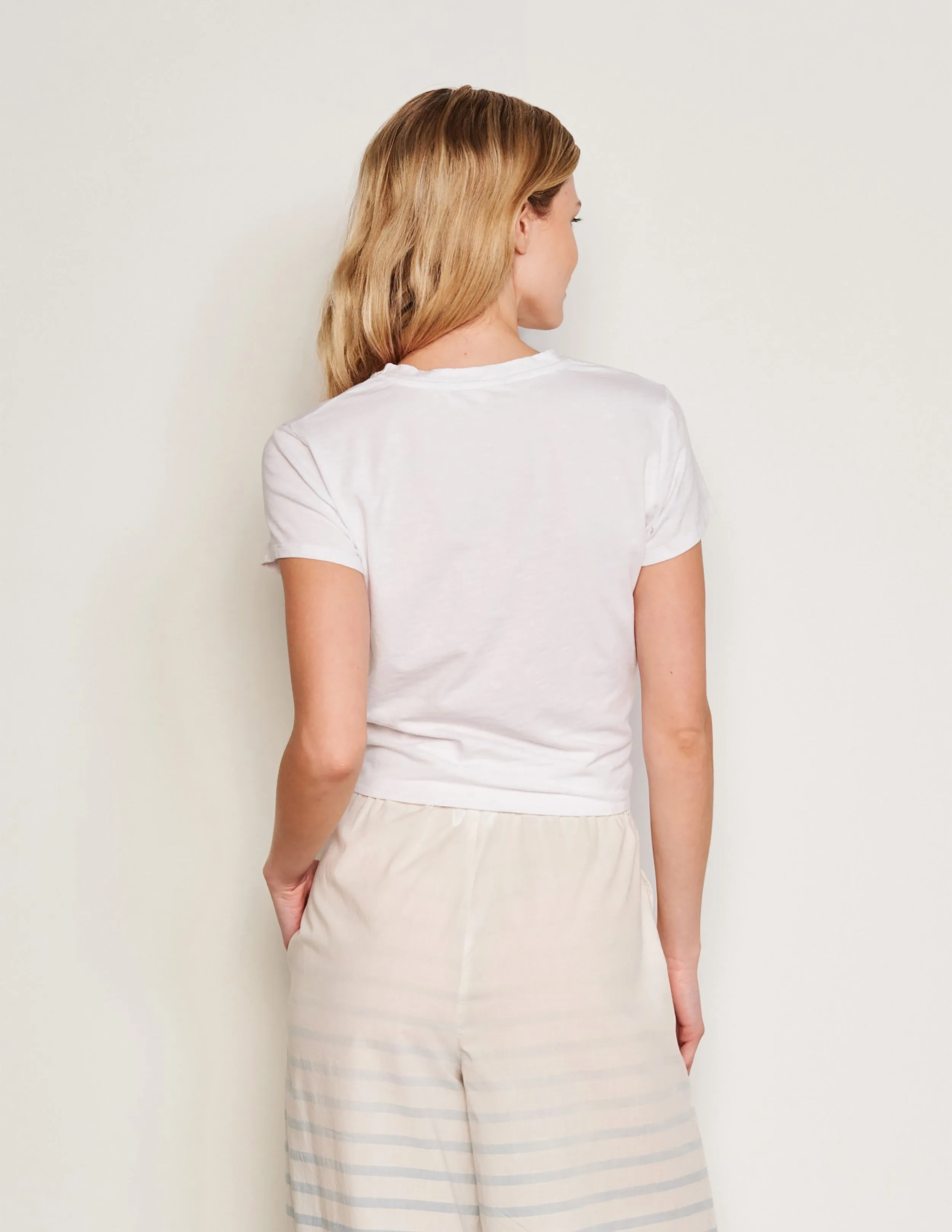 Sundry Twist Tee in Optic White
