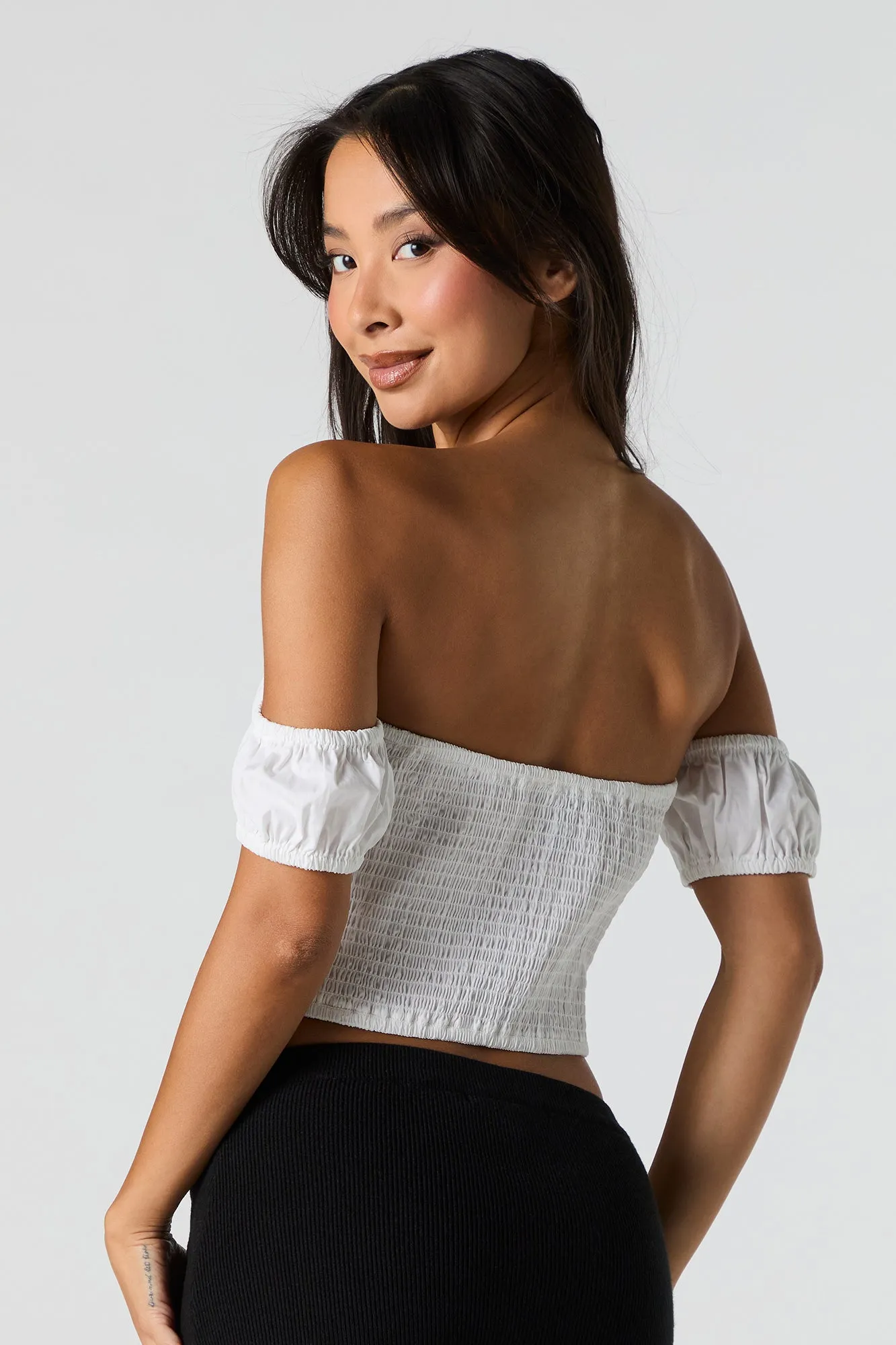 Sweetheart Off Shoulder Crop Top