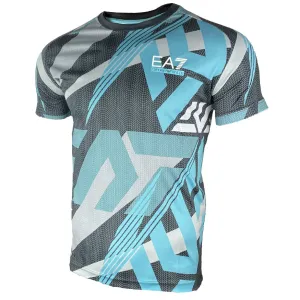 T-shirt Emporio Armani EA7 Ventus 7 - Noir/Bleu
