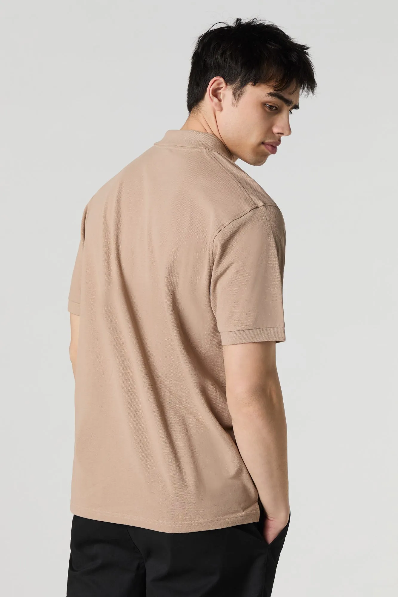 T-shirt polo à blocs de couleurs