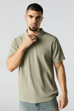 Thermal Knit Polo Top