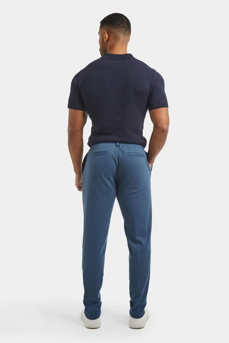 Twill Pants in Petrol Blue