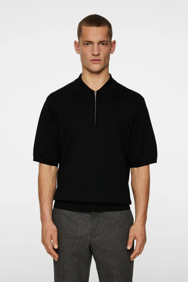 Tyler Quarter Zip Knit Polo