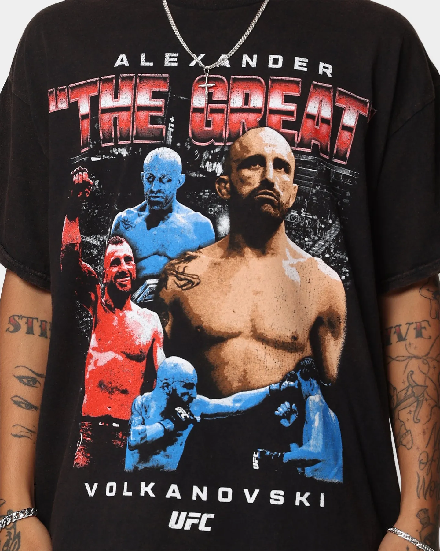 UFC By Goat Crew Alexander The Great Vintage T-Shirt Black Wash