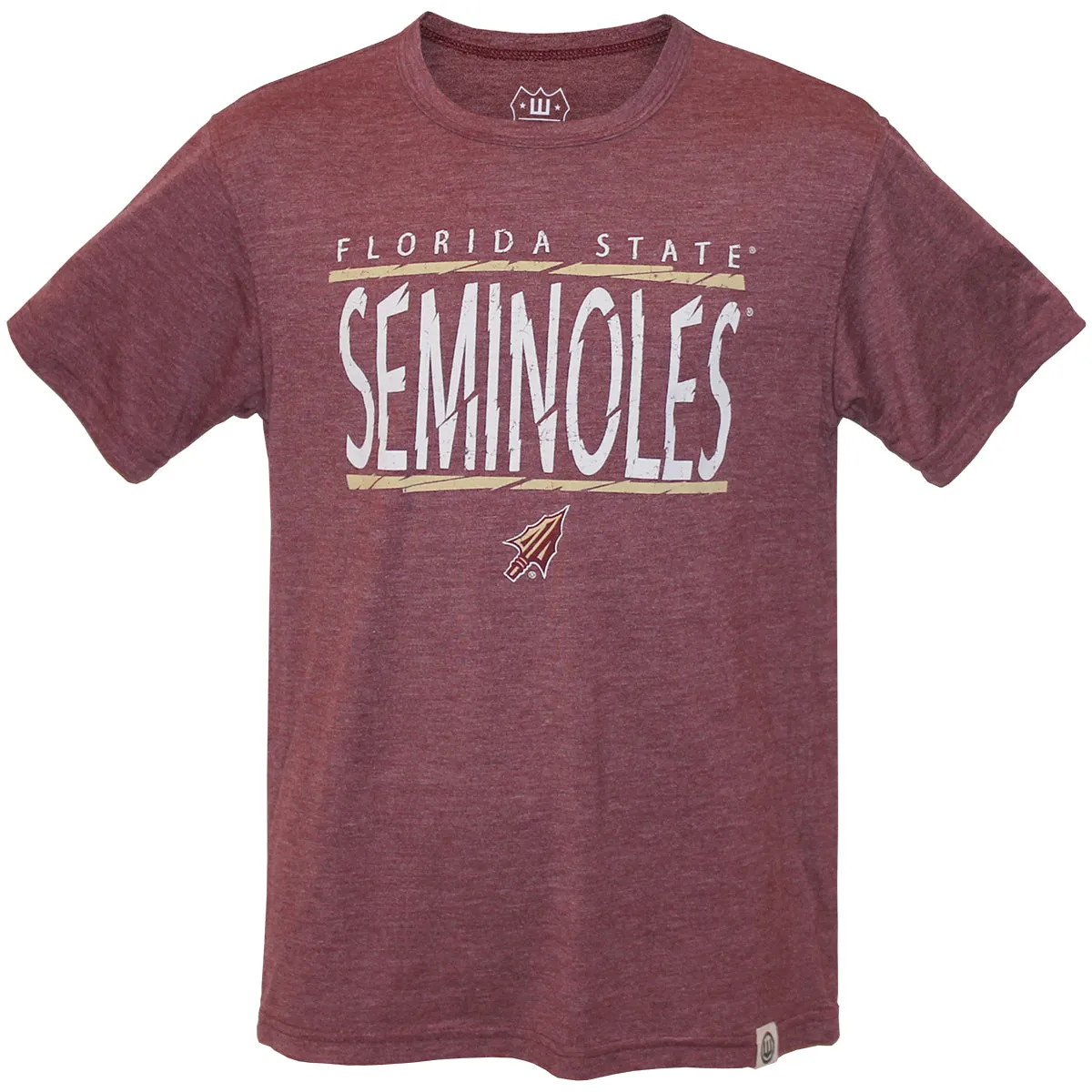 Wes & Willy Kid's Florida State Seminoles Arrowhead Design Tri-blend Short Sleeve T-shirt - Garnet