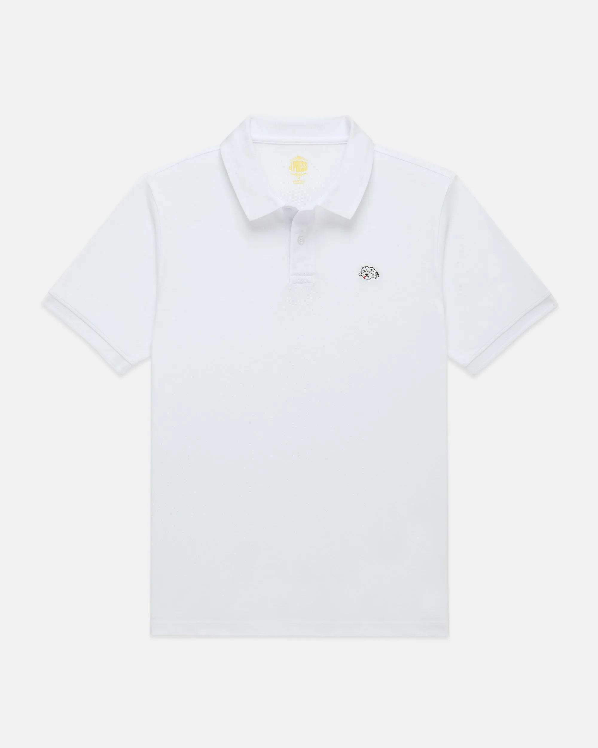 WHITE SHAGGY DOG PIQUE POLO
