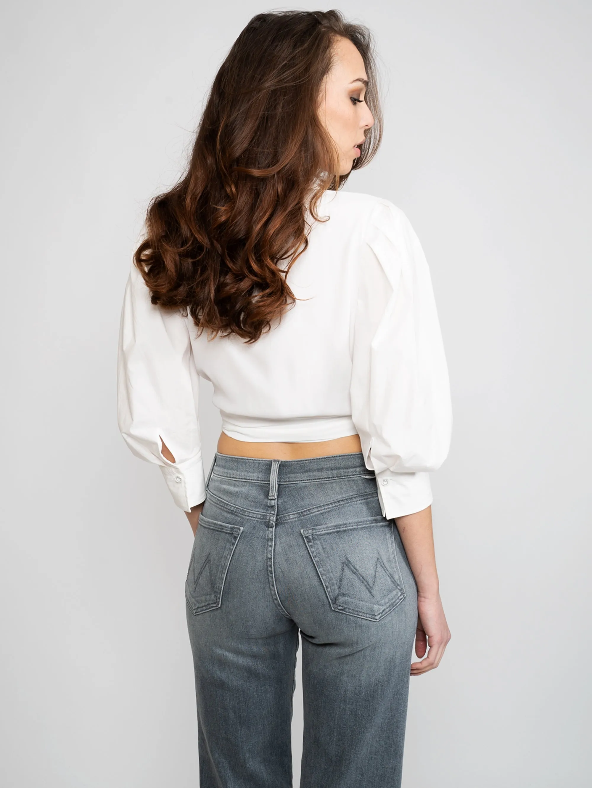 White V-Neck Blouse