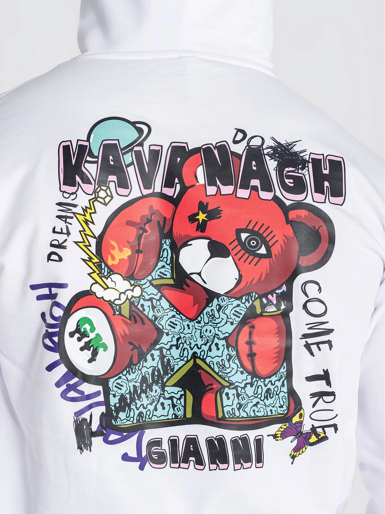 White Party Bear Hoodie