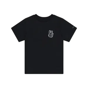 Womens Short Sleeve Tee Peace Out Black