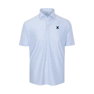 Xavier Featherweight Flex Polo Camden White with Blue Stripe