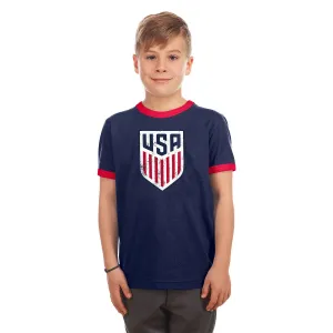 Youth New Era USMNT Bi_Blend Ringer Tee
