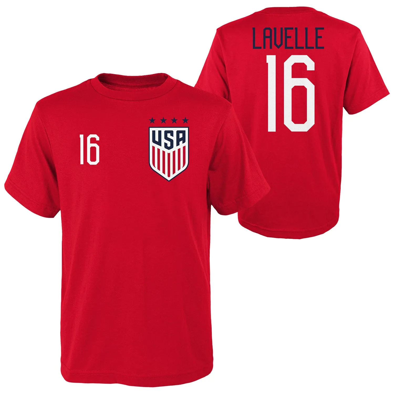 Youth Outerstuff USWNT Lavelle 16 Red Tee