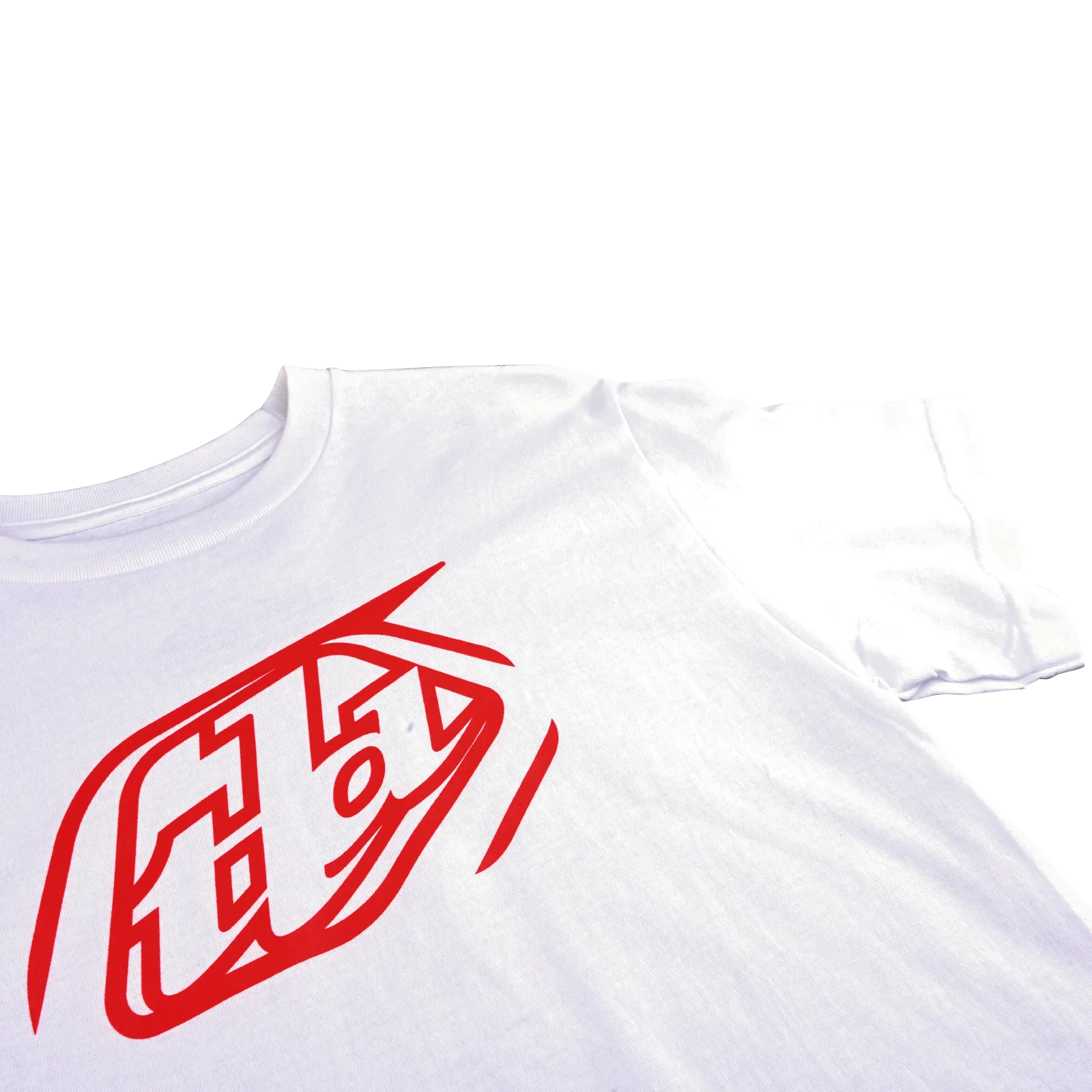 Youth Short Sleeve Tee Cropped Badge White