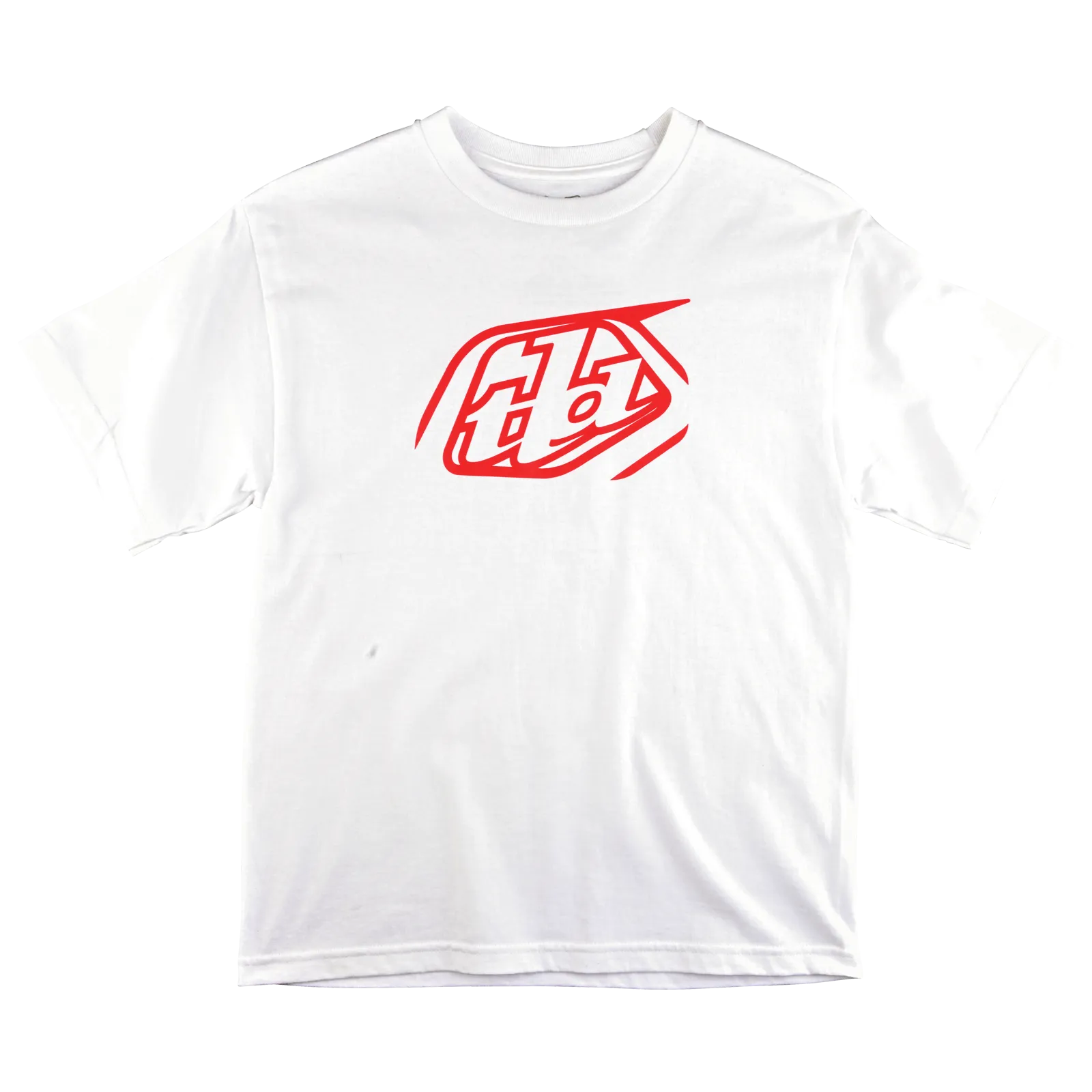 Youth Short Sleeve Tee Cropped Badge White